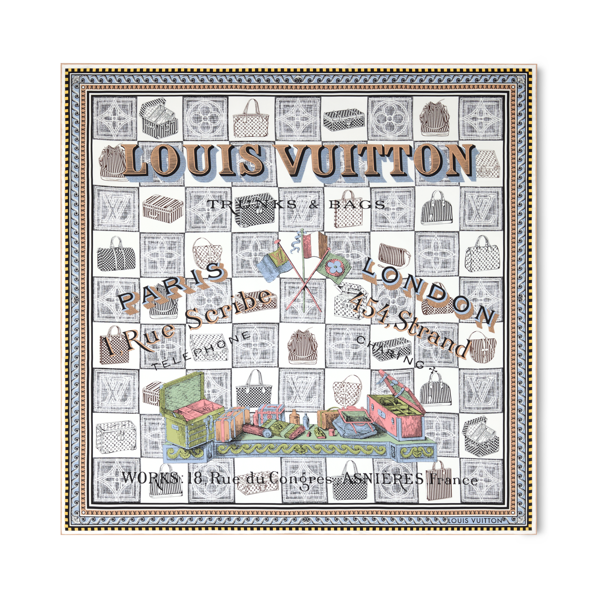 LOUIS VUITTON 世界地図デザイン スカーフ ルイ・ヴィトン】アーティストとのコラボレーション「LV アート